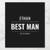 Moderner einfacher Trauzeuge Weinetikett (Einzelnes Label)