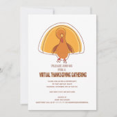 Moderner einfacher Türkei Virtual Erntedank Einladung (Vorderseite)