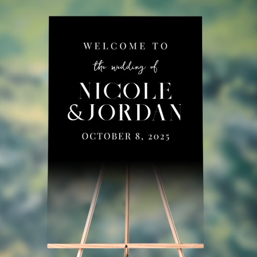 Moderner, einfacher und transparenter Empfang Acrylschild (Neutral)