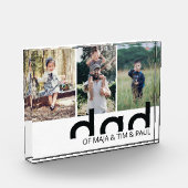 Moderner einfacher Vater mit Kids-Pater-Collage Fotoblock (Links)