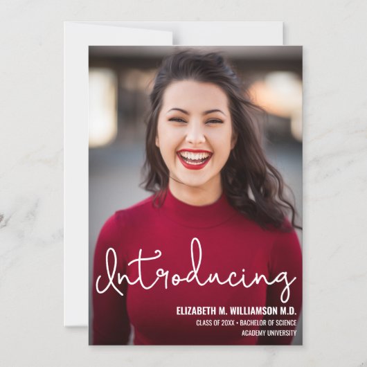 Moderner Einführungslehrer Magneteinladung (Vorderseite)