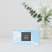 Moderner, einzigartiger, blau-grauer Innenarchitek Visitenkarte (Stehend Vorderseite)