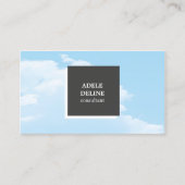 Moderner, einzigartiger, blau-grauer Innenarchitek Visitenkarte (Vorderseite)