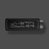Moderner einzigartiger Name & Monogramm | Dunkelgr Thermosbecher