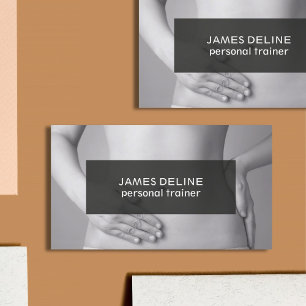 Moderner, einzigartiger Schwarz-weißer Personal Tr Visitenkarte