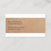 Moderner, einzigartiger Texturbraun-Berater Visitenkarte (Rückseite)