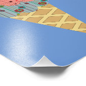 Moderner Eiscreme-Kon aus dem Mittelalter Fotodruck (Ecke)