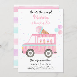 Moderner Eiscreme-LKW Hier ist der SchottenGeburts Einladung