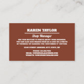 Moderner Eiskremsaal Visitenkarte (Rückseite)