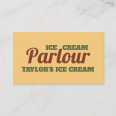 Moderner Eiskremsaal Visitenkarte (Vorderseite)