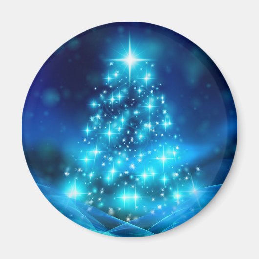 Moderner Electric Blue Christmas Tree mit Licht Magnet (Vorne)