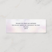 Moderner Electric Blue Christmas Tree mit Licht Mini Visitenkarte (Rückseite)