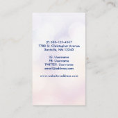 Moderner Electric Blue Christmas Tree mit Licht Visitenkarte (Rückseite)