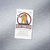 Moderner Electrician Lighting Electricity Handyman Magnetische Visitenkarte (Beispiel)