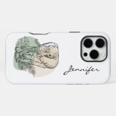 Moderner Elefant iPhone Hülle (Rückseite (Horizontal))