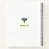 Moderner Elefant Mandala Regenbogen Farbe Spritzer Notizblock (Rückseite)