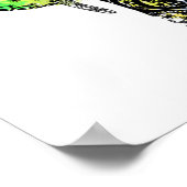 Moderner Elefant Mandala Regenbogenfarbe Spritzer Poster (Ecke)