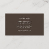 Moderner Elegant Brown Kraft Consultant Visitenkarte (Rückseite)