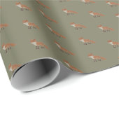 Moderner Elegant Fox Geschenkpapier (Rolleneckpunkt)