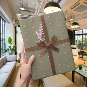Moderner Elegant Fox Geschenkpapier