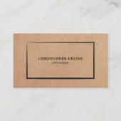 Moderner Elegant Kraft Paper Gray Consultant Visitenkarte (Vorderseite)