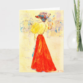 MODERNER ELEGANT MIT ROTER SKIRE VON HENRY SOMM KARTE