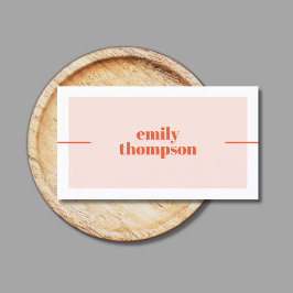 Moderner Elegant Pastel White Consultant Visitenkarte