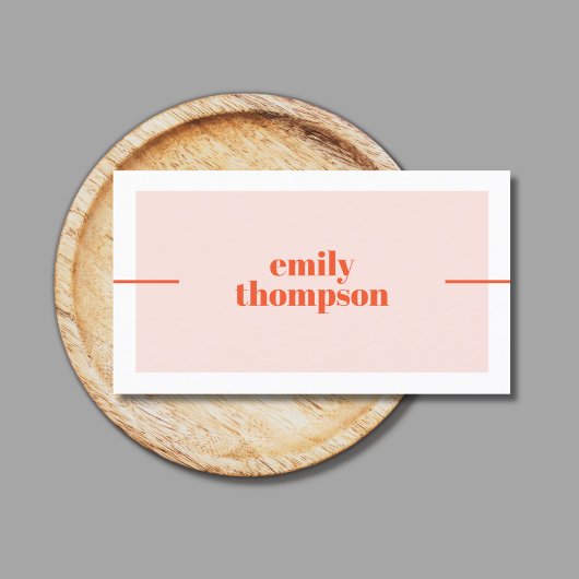 Moderner Elegant Pastel White Consultant Visitenkarte