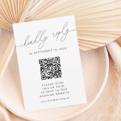 Moderner Elegant Scrip W/QR Code RSVP Karte