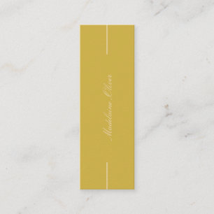 Moderner Elegant Solicitor Beruflich Mustard Mini Visitenkarte