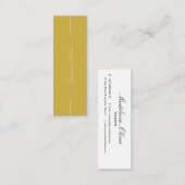 Moderner Elegant Solicitor Beruflich Mustard Mini Visitenkarte (Vorne/Hinten)
