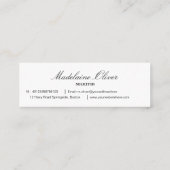 Moderner Elegant Solicitor Beruflich Mustard Mini Visitenkarte (Rückseite)