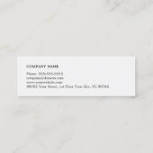 Moderner Elegant Texture Gray Consultant Mini Visitenkarte (Rückseite)