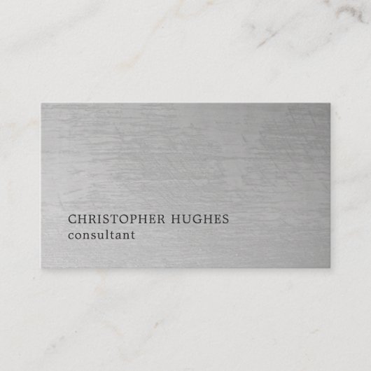 Moderner Elegant Texture Gray Consultant Visitenkarte (Vorderseite)