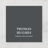 Moderner Elegant Texture Gray White Consultant Quadratische Visitenkarte (Vorderseite)