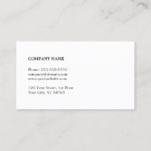 Moderner Elegant Texture Gray White Consultant Visitenkarte (Rückseite)