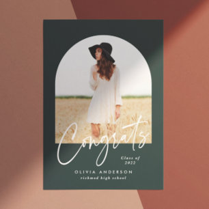 Moderner, eleganter 1 Foto Typografie, grün Abschl