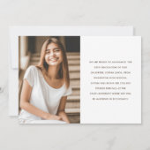 Moderner Eleganter 4 Foto Collage Script Abschluss Ankündigung (Rückseite)