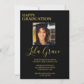 Moderner Eleganter Abschluss Einladung (Rückseite)