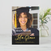 Moderner Eleganter Abschluss Einladung (Stehend Vorderseite)