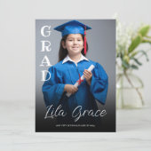 Moderner Eleganter Abschluss Einladung (Stehend Vorderseite)