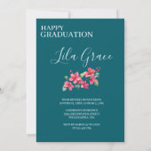 Moderner Eleganter Abschluss Einladung (Rückseite)