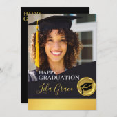 Moderner Eleganter Abschluss Einladung (Vorne/Hinten)