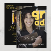 Moderner Eleganter Abschluss Einladung (Vorne/Hinten)