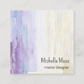 Moderner, eleganter Abstrakter Innenarchitekt Lila Quadratische Visitenkarte (Vorderseite)