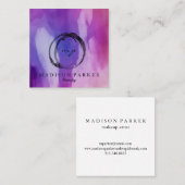 Moderner eleganter abstrakter Schönheits-Stylist Quadratische Visitenkarte (Vorne/Hinten)