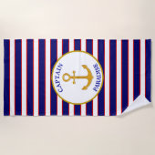 Moderner, eleganter Anker Strandtuch (Vorderseite)