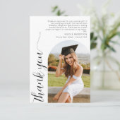 Moderner Eleganter Arch Foto Script Abschluss Dankeskarte (Stehend Vorderseite)