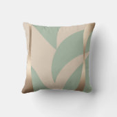 Moderner eleganter Beige- und sanfter grüner Golda Kissen (Rückseite)