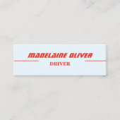 Moderner, eleganter Beruflicher Blue Driver Mini Visitenkarte (Vorderseite)